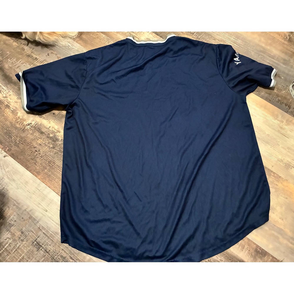 Stitches Cooperstown Collection New York Yankees Navy Blue V-Neck Jersey 2XL - Picture 3 of 3